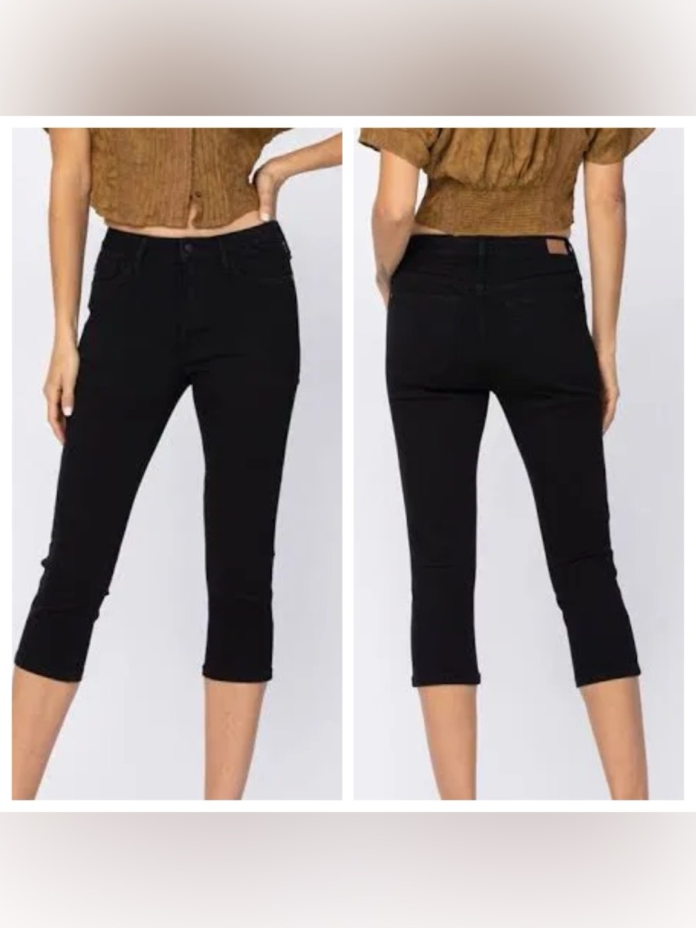 Judy Blue 88239 Black Capri Fit Denim Jeans size 1/25